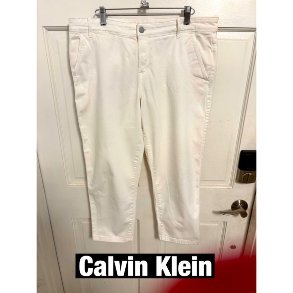 Calvin Klein White Denim Jeans. Sz 32, 26 Ultimate‎ Skinny - Picture 1 of 10